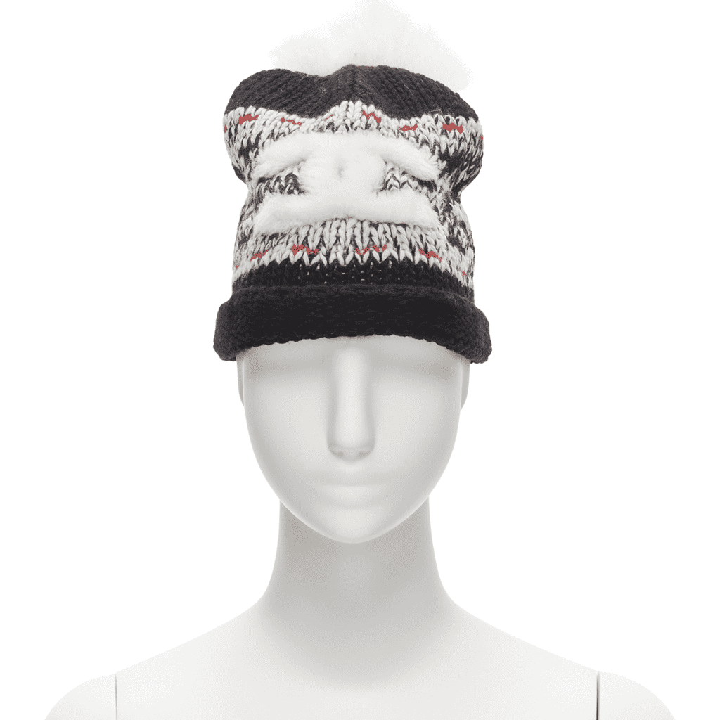 Chanel White CC Beanie