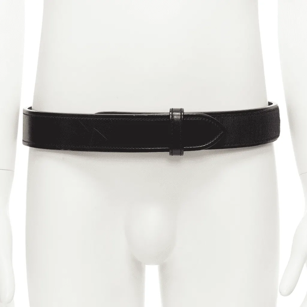 Celine Medusa Chain Leather Belt Black Leather Fair - Front View