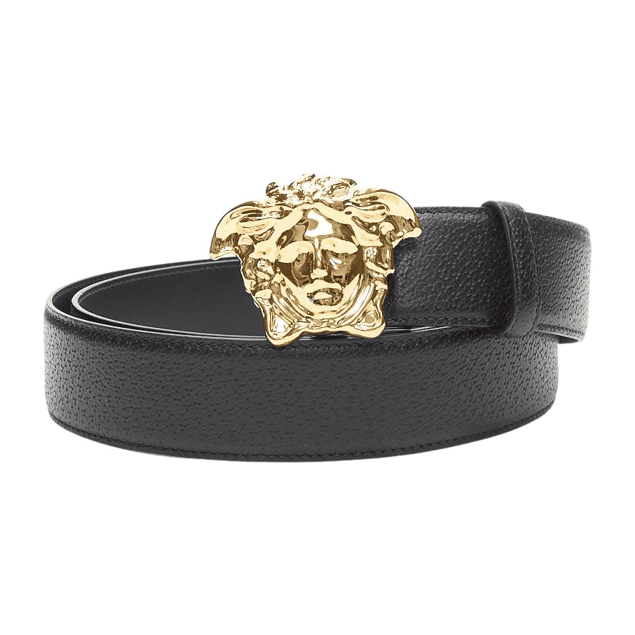 Versace Medusa gold buckle belt