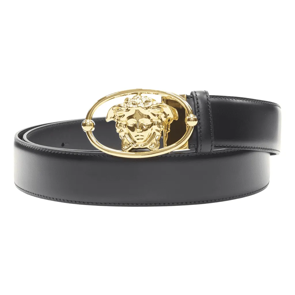 Versace DCU7835 DVTP1 D41OH Black Leather Never worn, with tag - Front View
