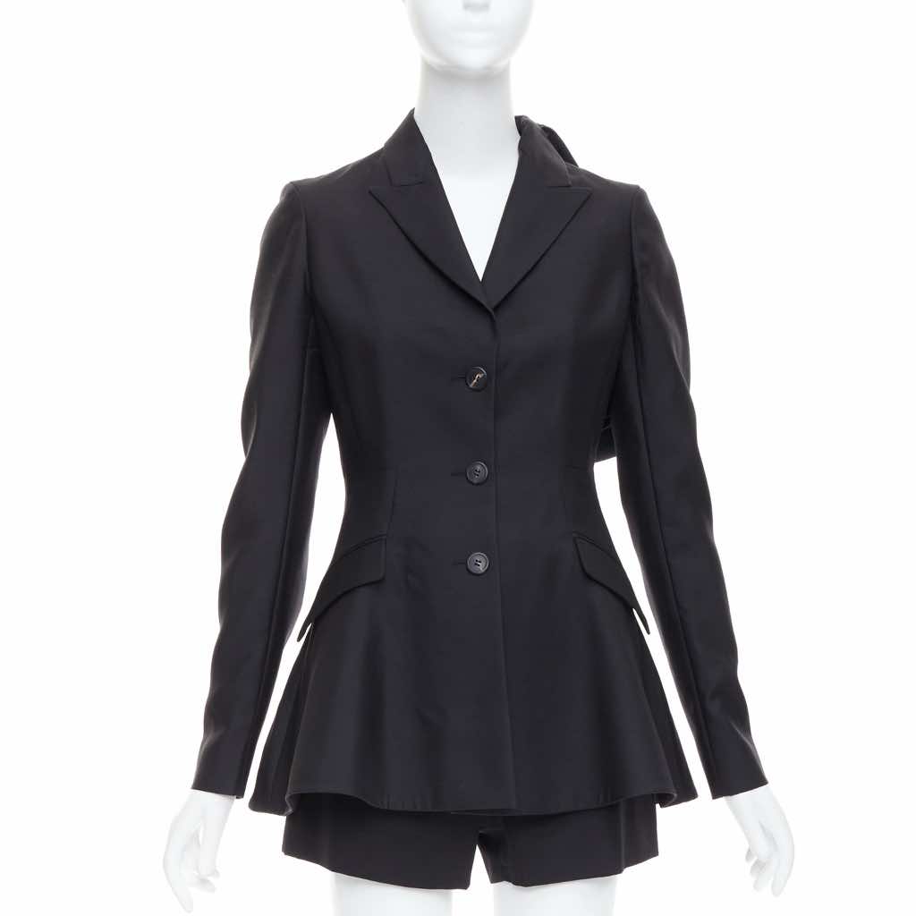 Dior Black Bar Jacket Short Set