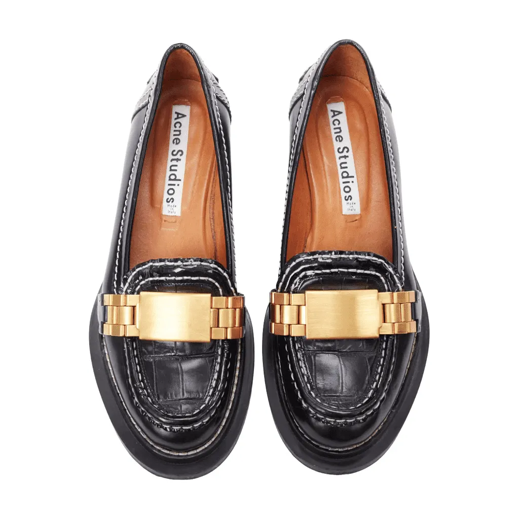 Acne Studios Penny Watch Black Leather Fair - Front View