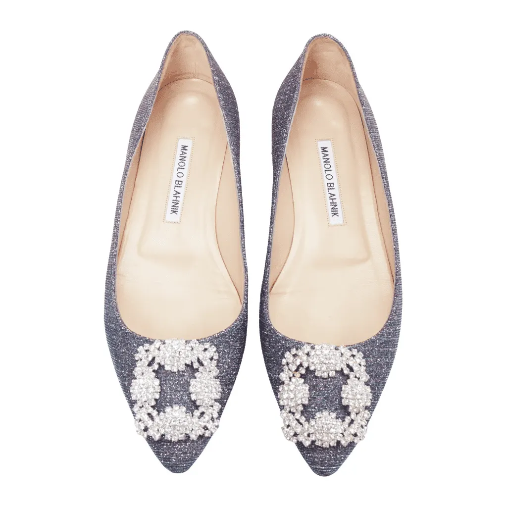 Manolo Blahnik Hangisi Purple Fair - Front View