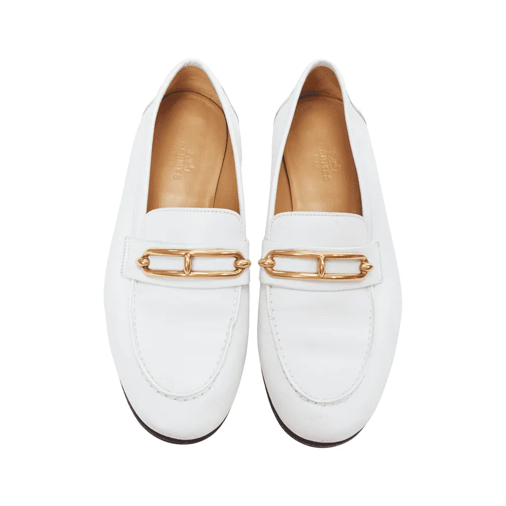 Hermès Colette White Leather Good - Front View