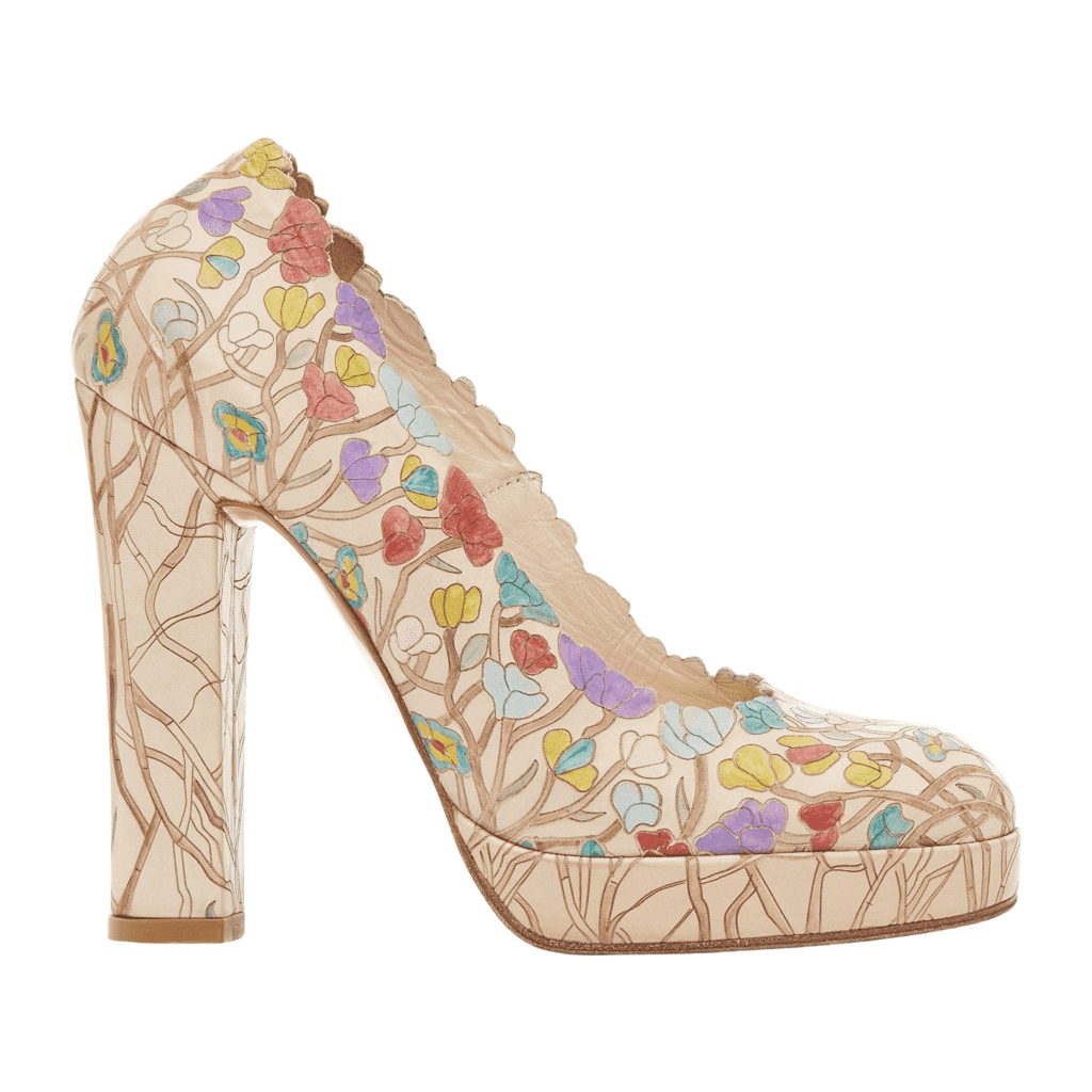 Unsigned / متعددة Floral Platform Pumps