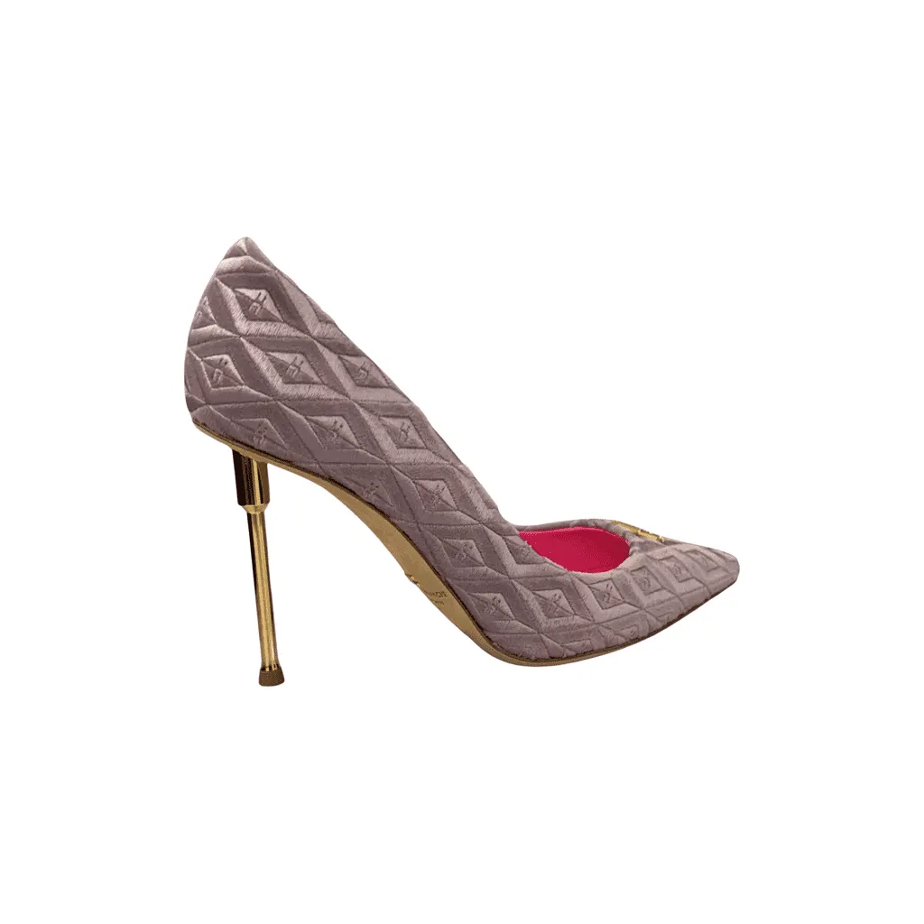 Elisabetta Franchi EF velvet pumps Purple Velvet Never worn, with tag - Front View