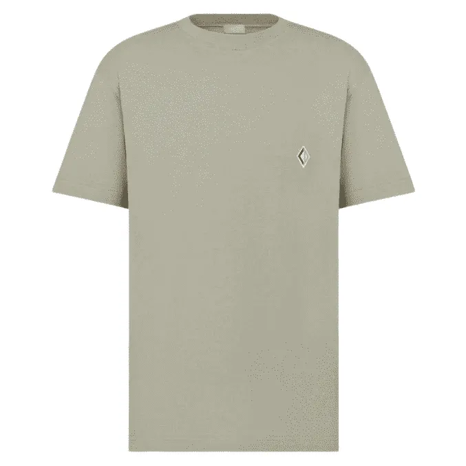 Dior Diamond CD Beige Cotton Never worn, with tag - Front View