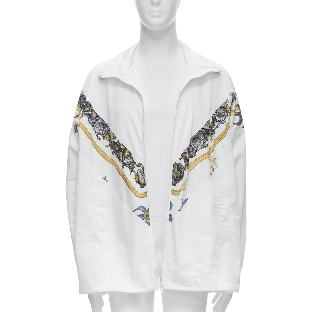 Versace White Starfish Jacket White Polyester Never worn, with tag - Front View