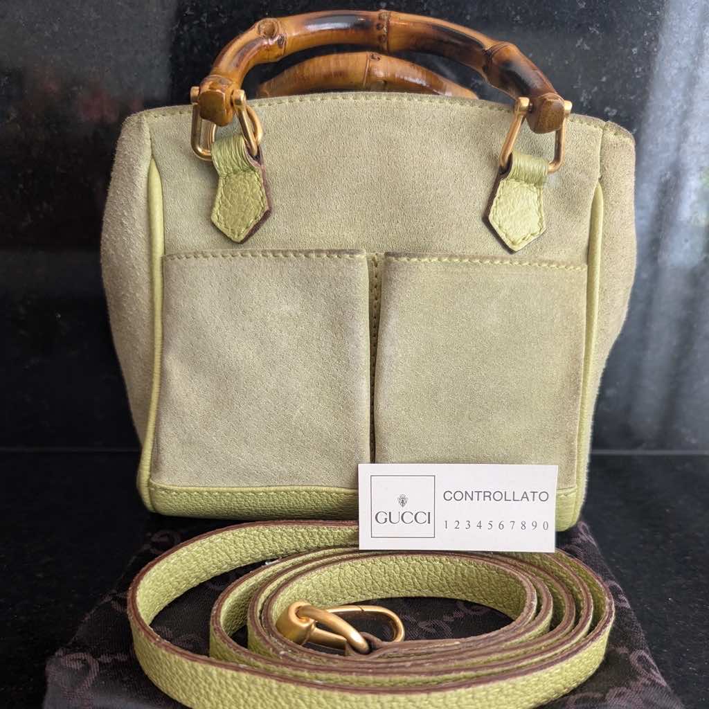 Gucci Vintage Mini Bamboo Crossbody - Back view