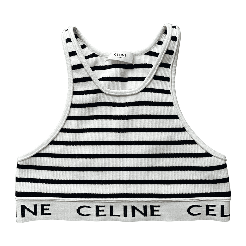 Celine Striped Rib Crop Top