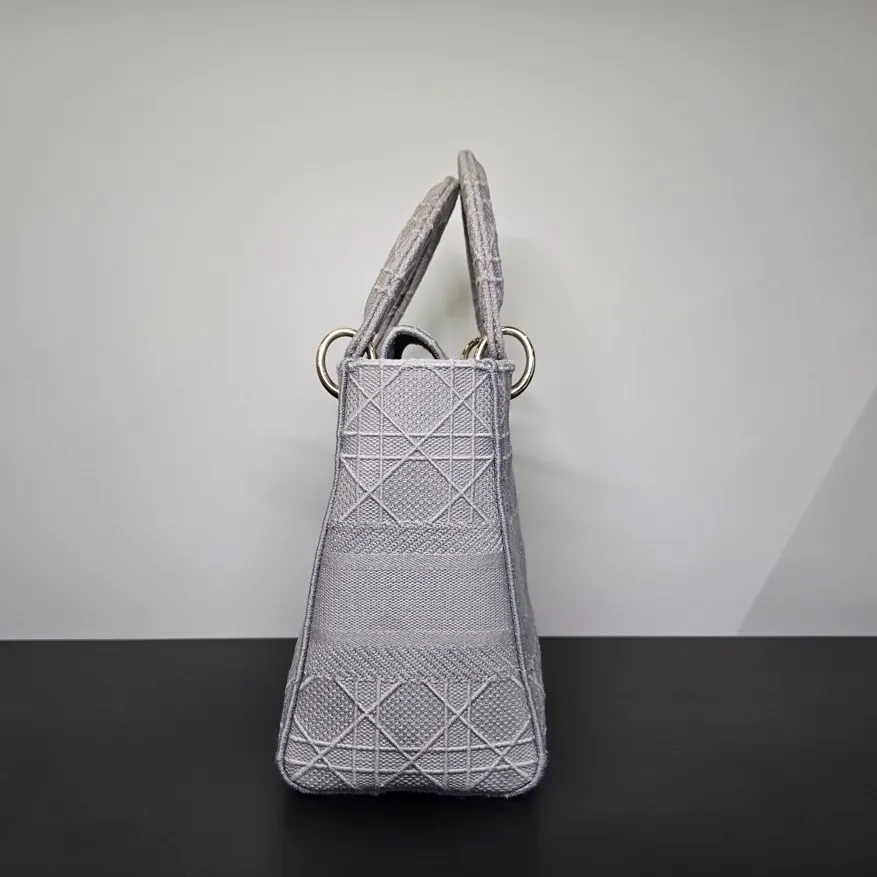 Dior Lady D-Lite Grey Canvas Good - Box View