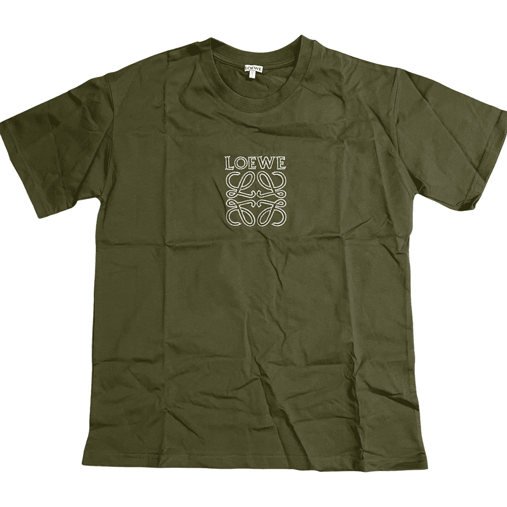 Loewe Loewe Anagram Olive Shortsleeve
