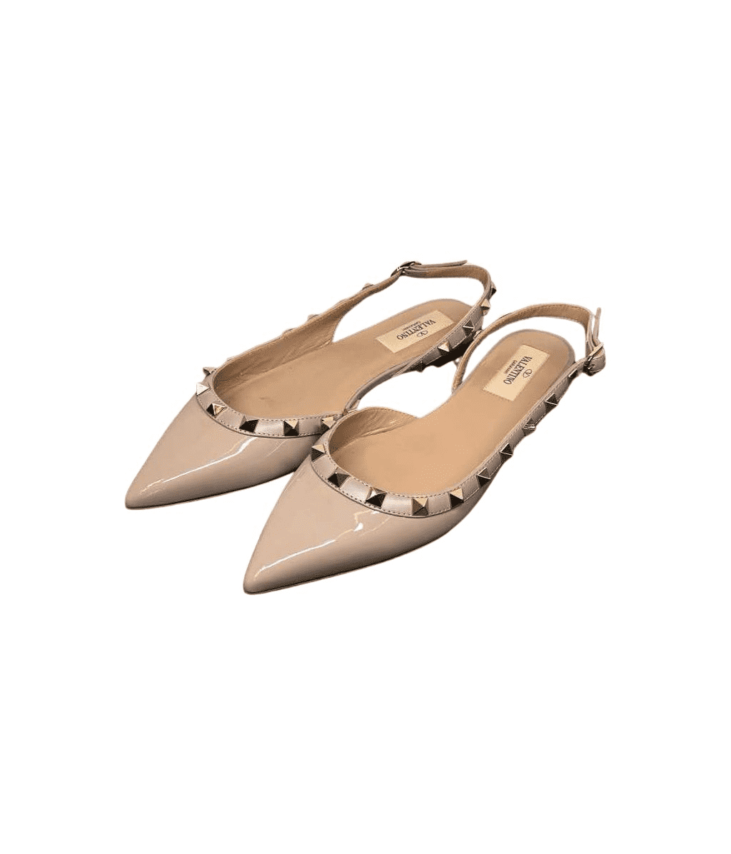 Valentino Rockstud Pointed Toe Slingback