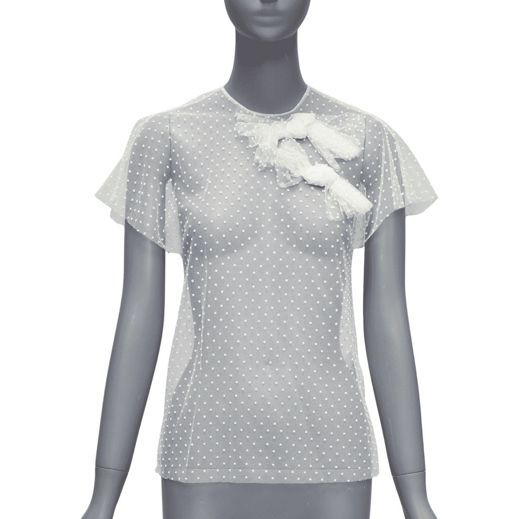 Red Valentino Garavani Polka Dot Sheer Top