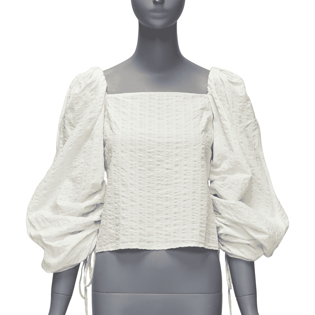 Rejina Pyo Ruched Peasant Top