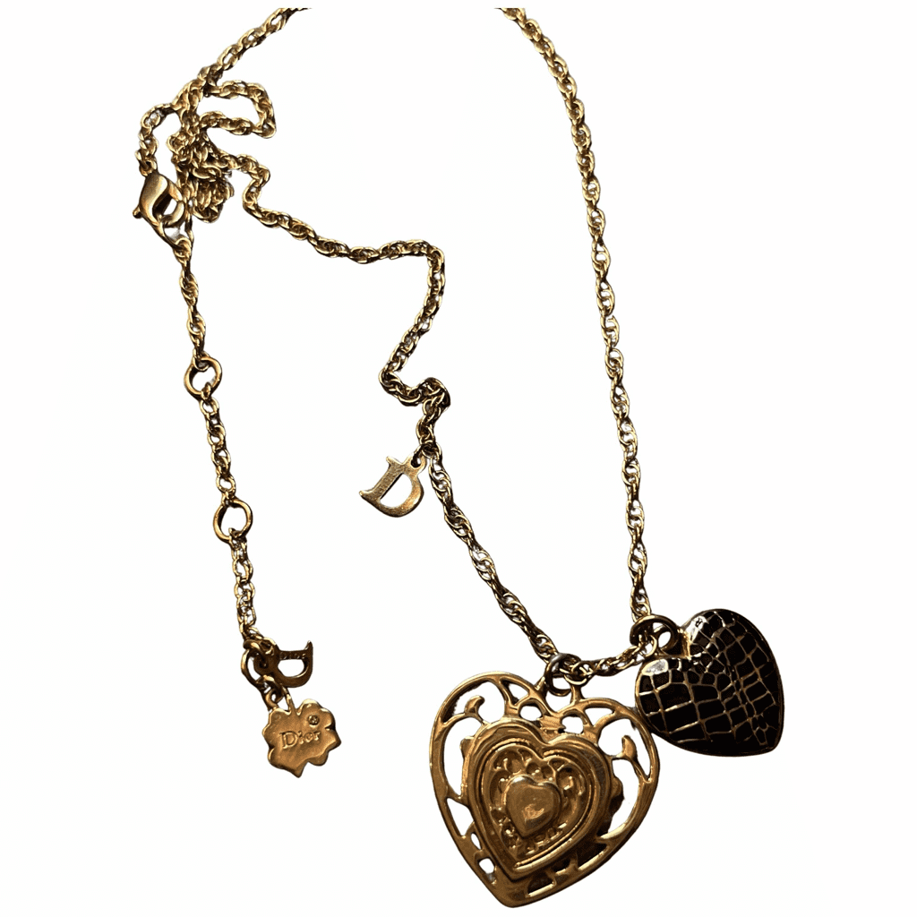 Christian Dior Vintage Heart Pendant Necklace