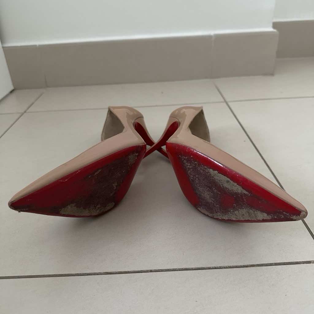 Christian Louboutin Beige Heels - Side view