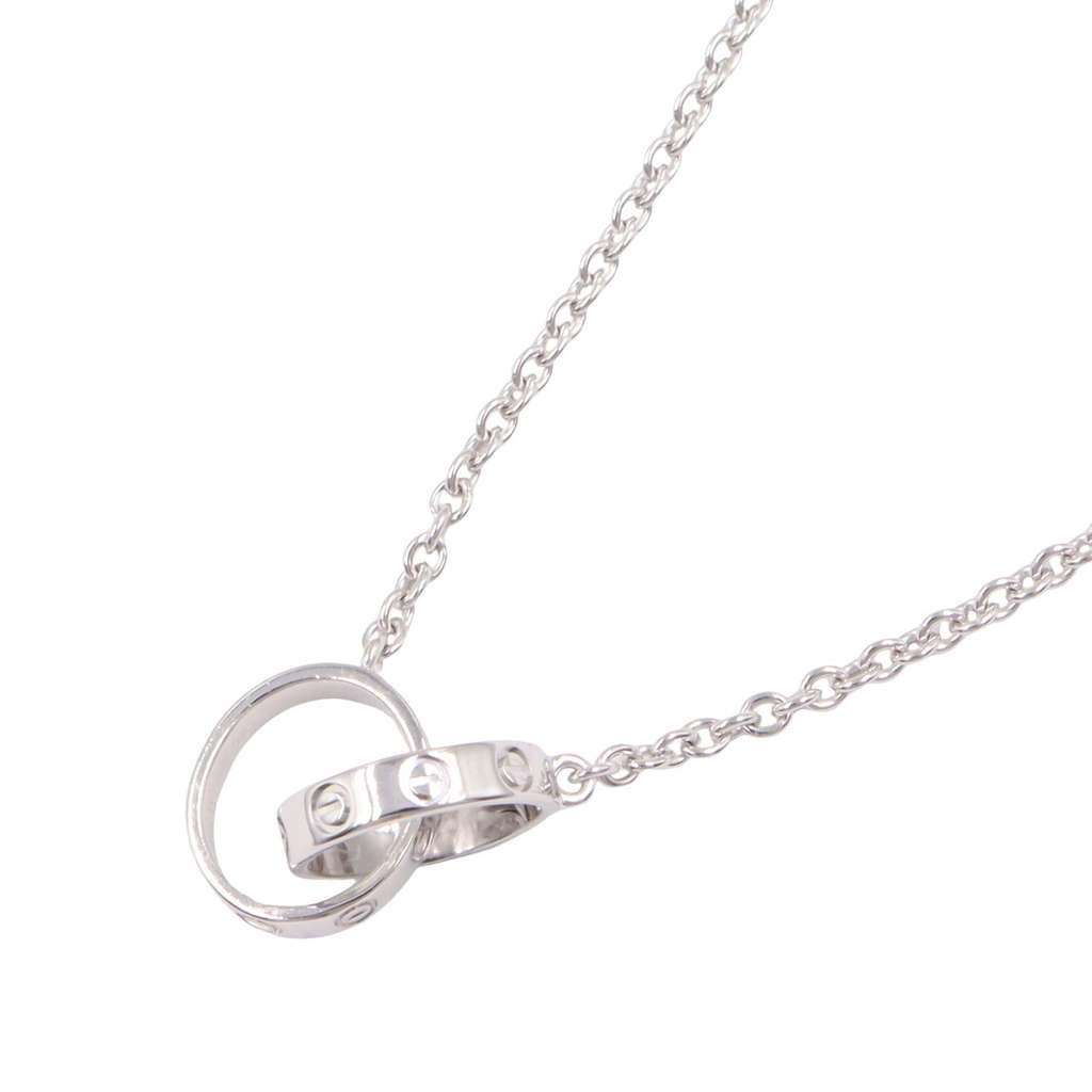 Cartier 18K White Gold Love Necklace