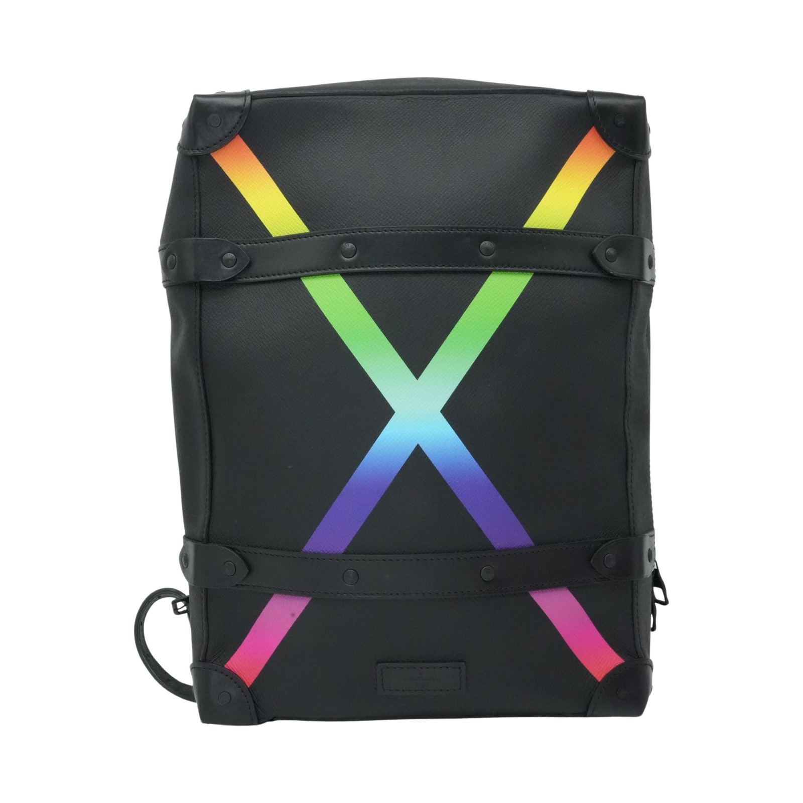 Louis Vuitton Black Leather Taiga Rainbow Backpack M30337