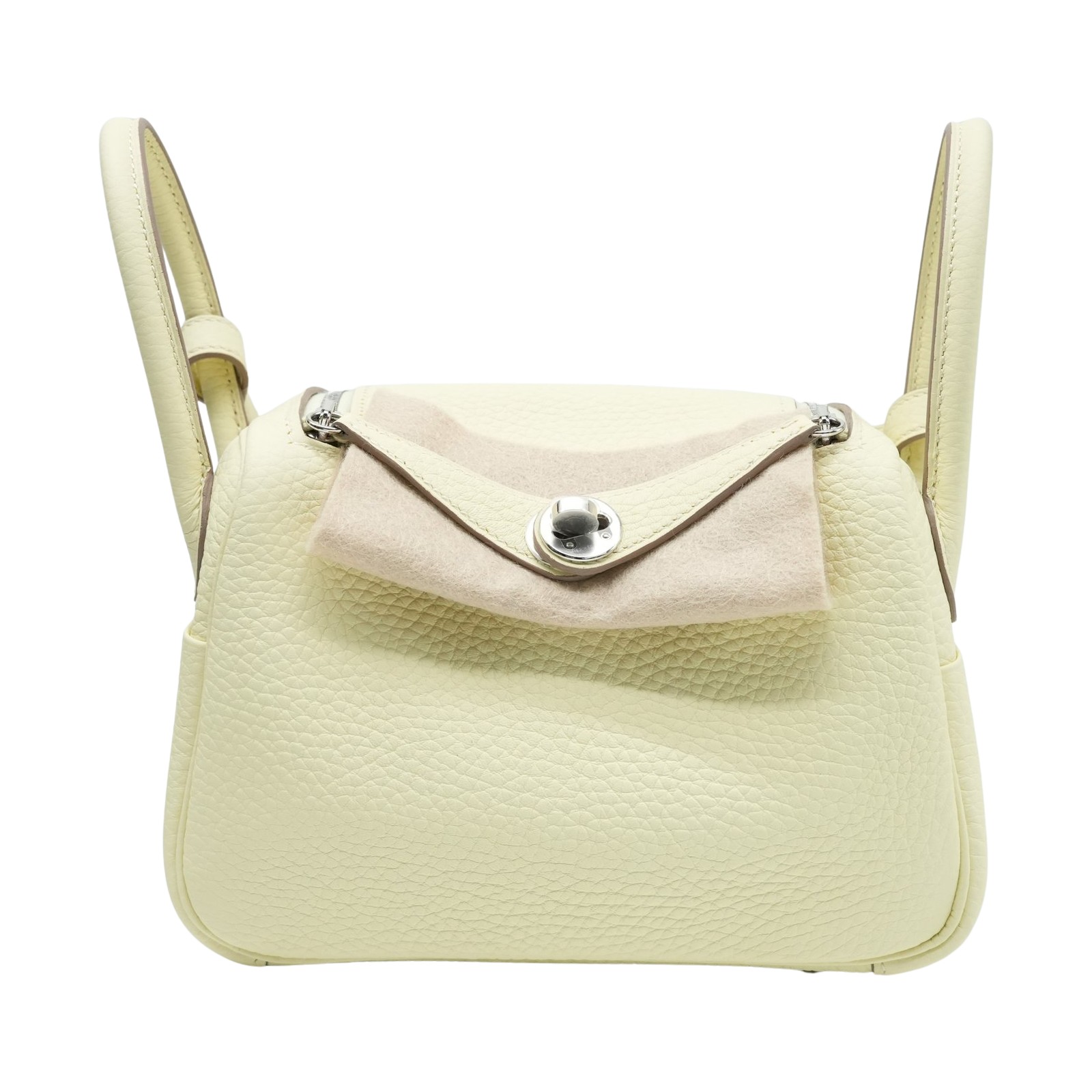 Hermès Lindy Mini Jaune Milton Taurillon Clemence Leather Shoulder Bag Year 2025