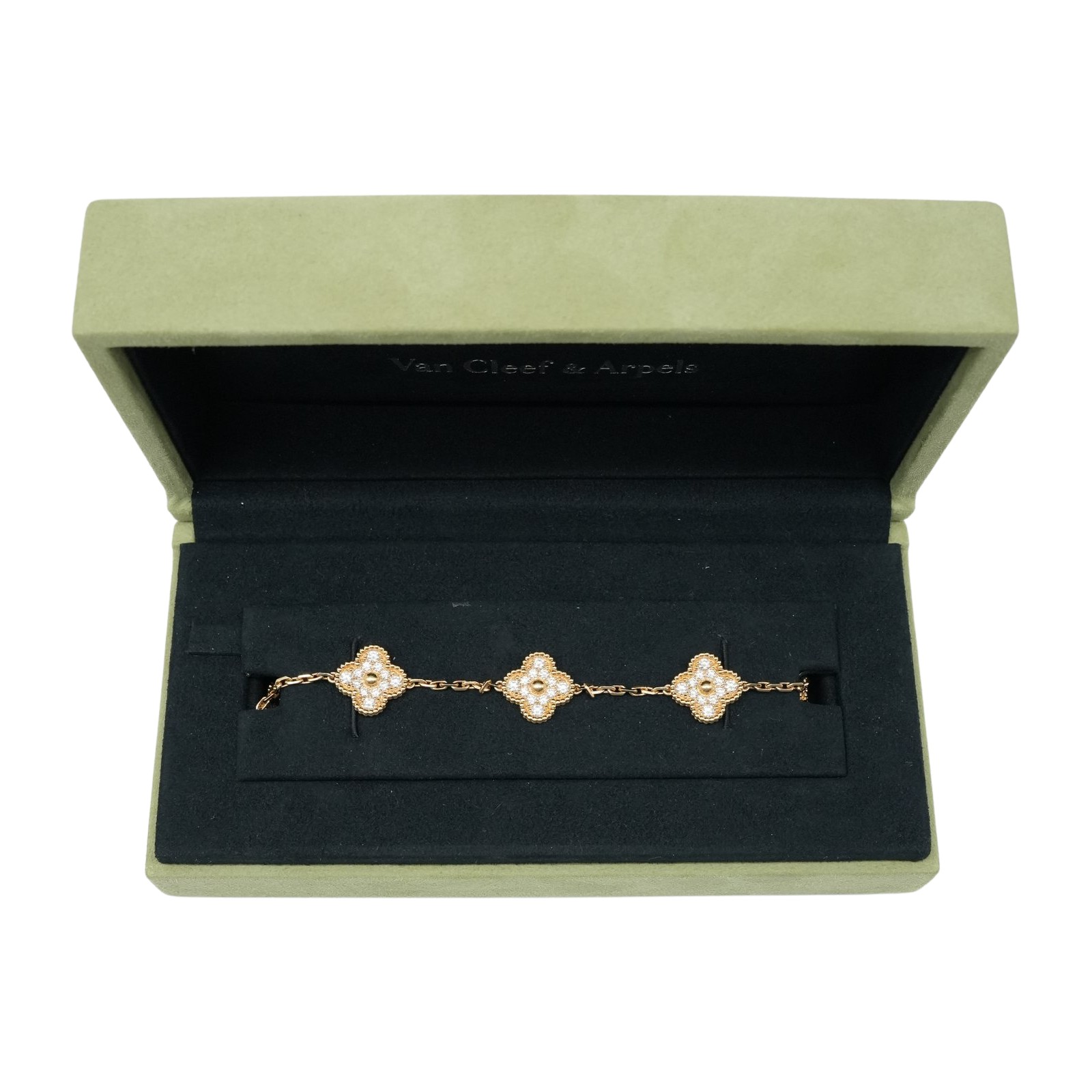 Van Cleef & Arpels  Vintage Alhambra bracelet, 5 motifs with Diamonds