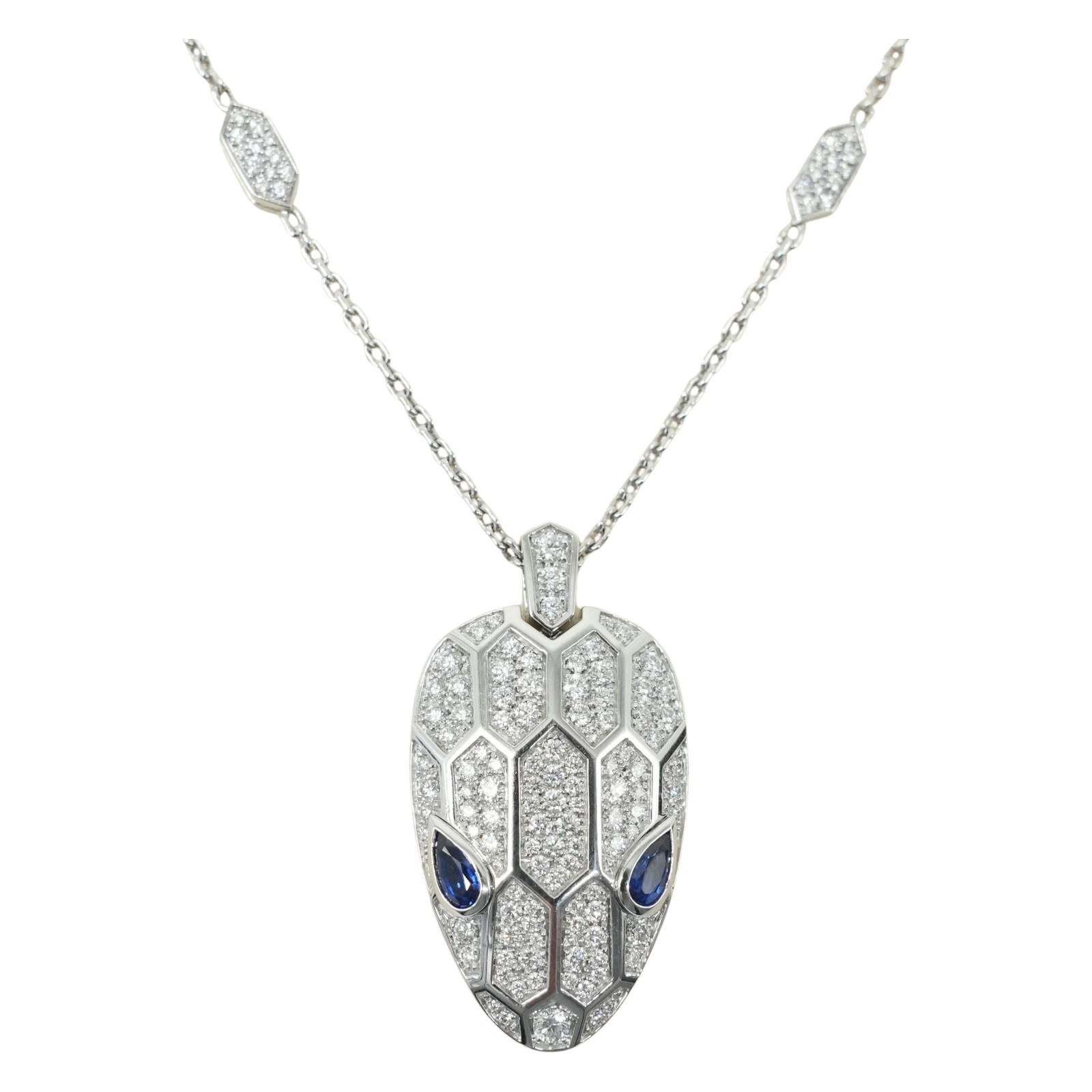 Bvlgari Serpenti Seduttori Diamond Necklace K18 White Gold