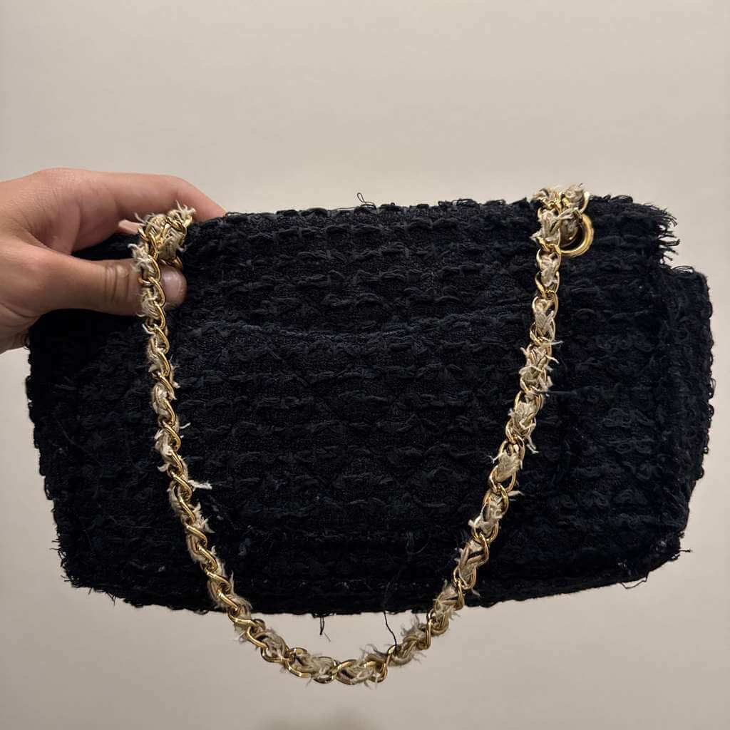 Chanel Flap bag Timeless Tweed - Back view