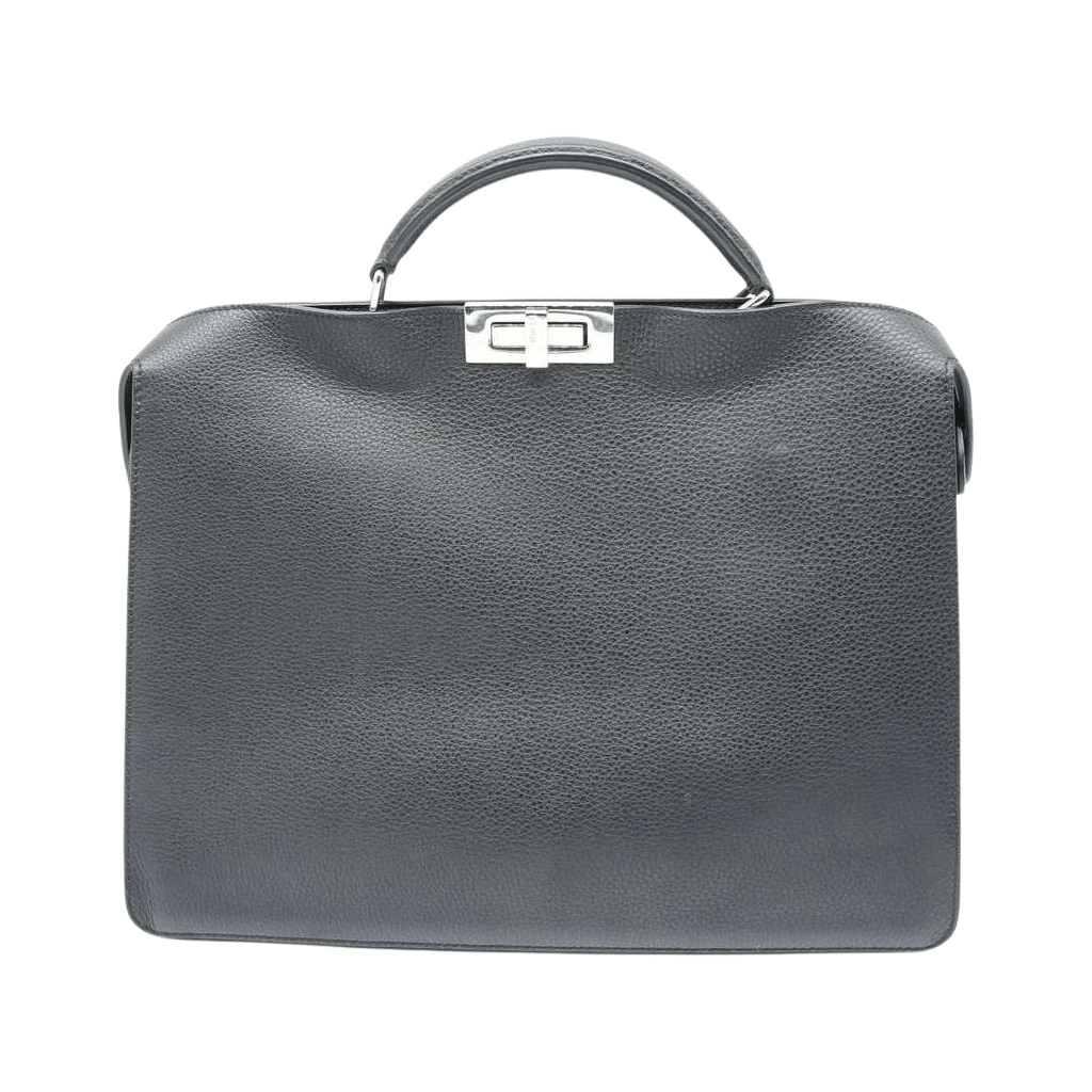 Fendi Timeless Peekaboo ISeeU Medium Black Leather Bag