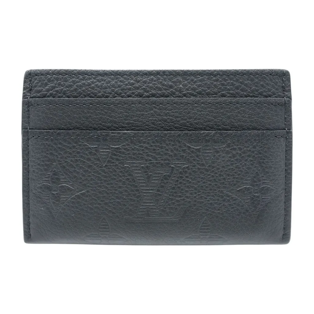 Louis Vuitton Card Holder G65 Black M81415 Black Leather Good - Front View