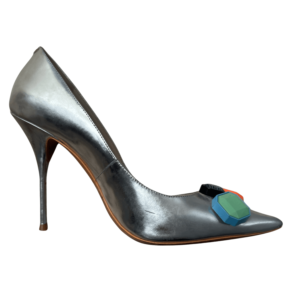 Sophia Webster Metallic Gem Embellished Pumps