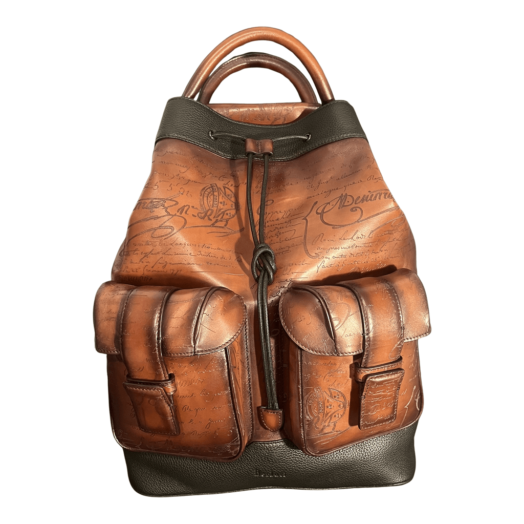 Berluti Horizon Scritto Brown Backpack