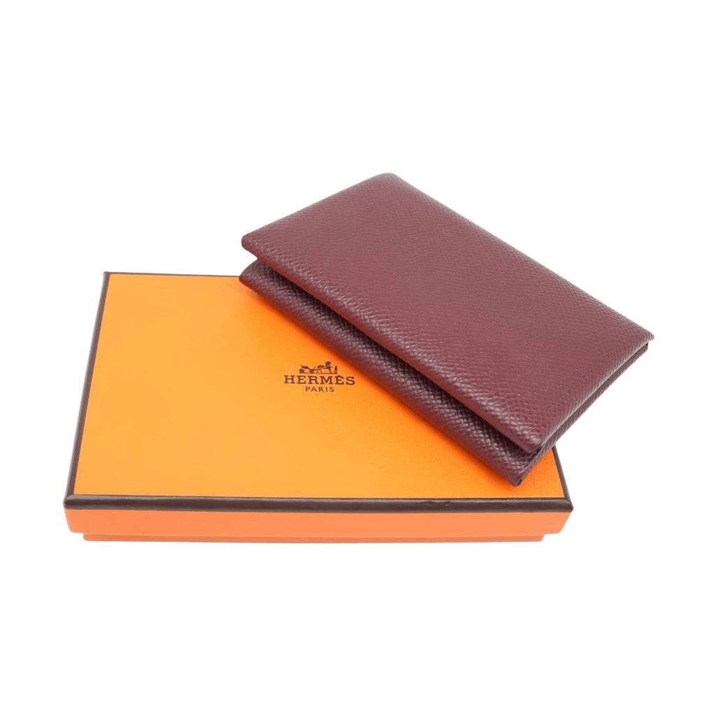Hermès Calvi Duo Compact Card Holder Rouge H
