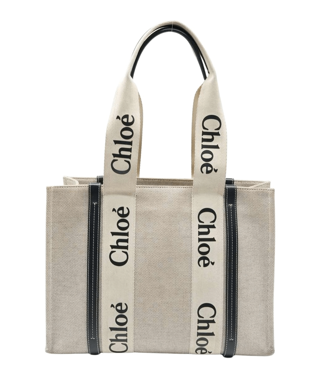 Chloé Medium Woody Tote Canvas  Bag
