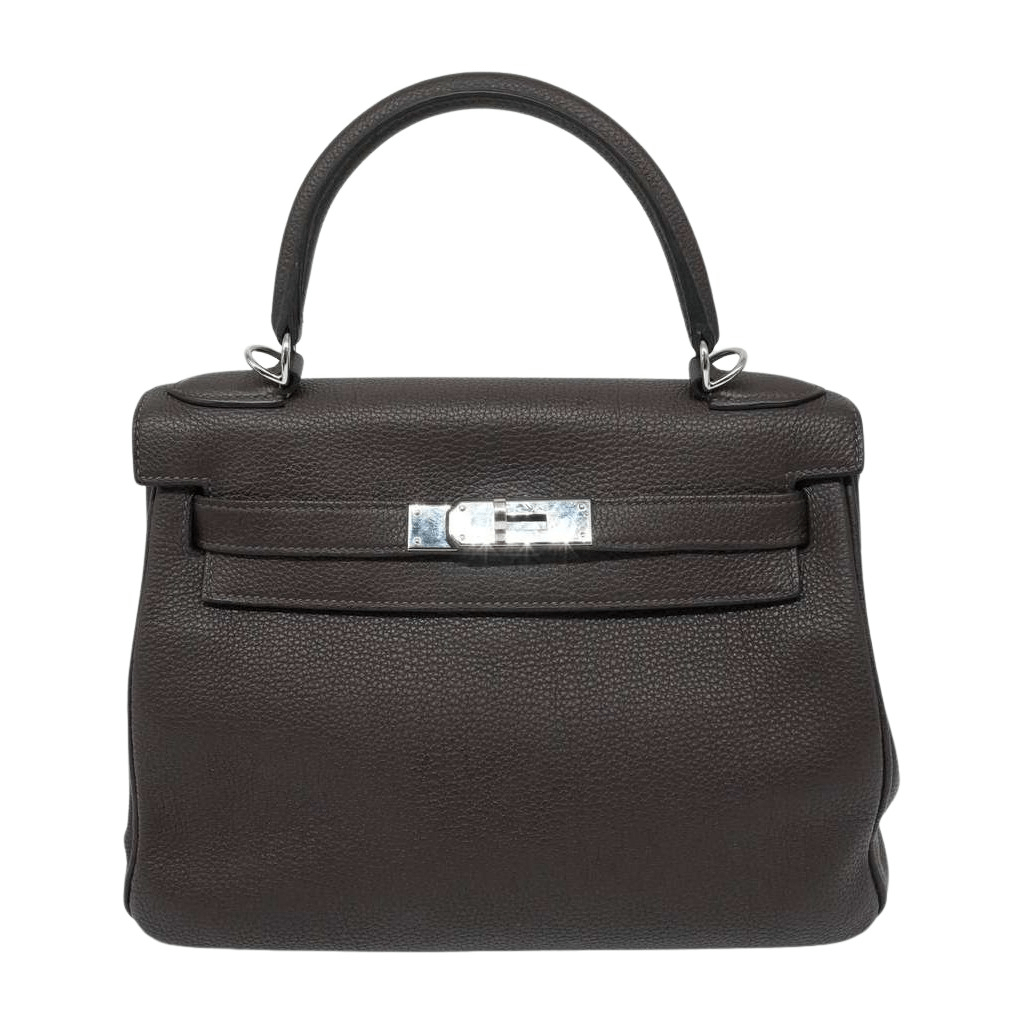 Hermès Kelly 28 Togo Leather Chocolate with PHW 2018 FS CP1730