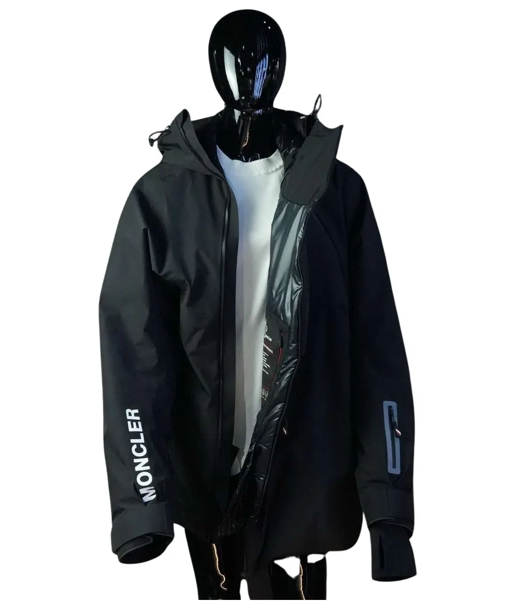 Moncler Grenoble Staz GORE-TEX Ski Jacket Black Size M Black Good - Front View