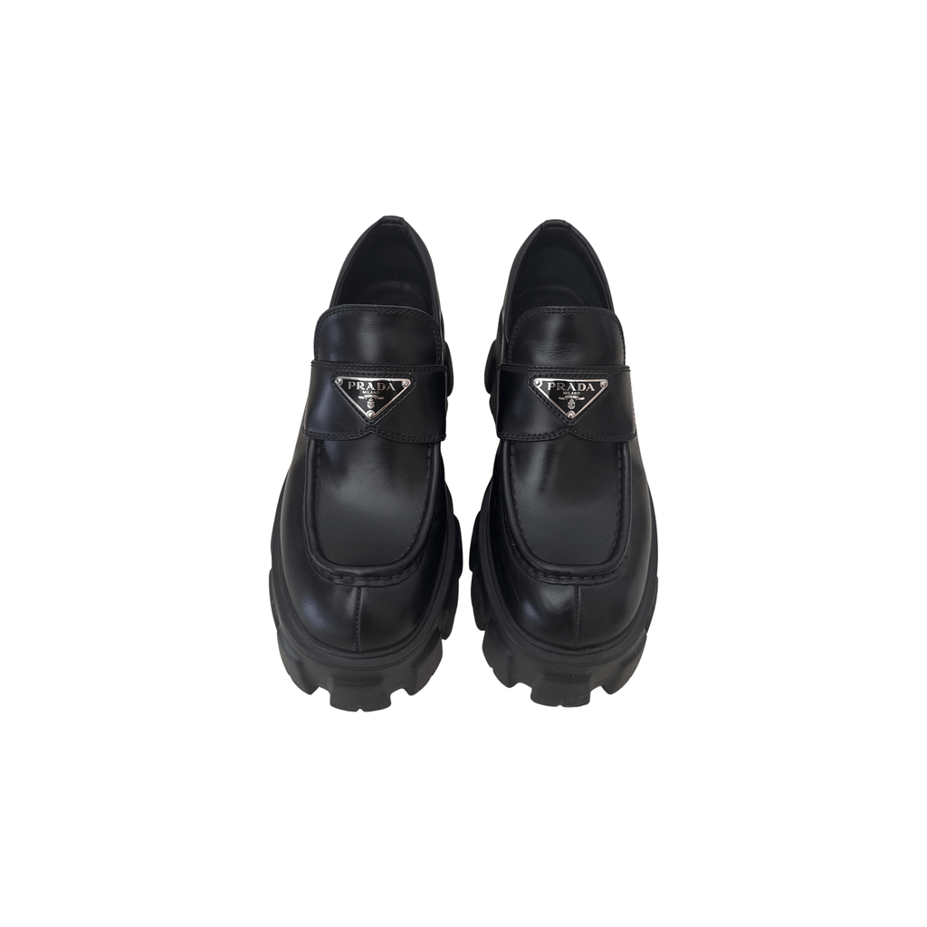Prada Monolith Leather Loafers