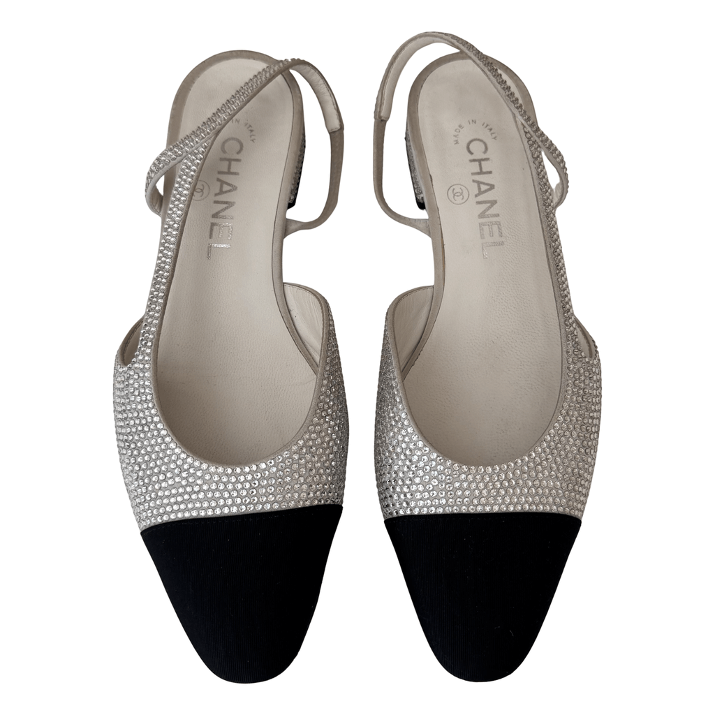 Chanel Slingbacks Strass Shoes