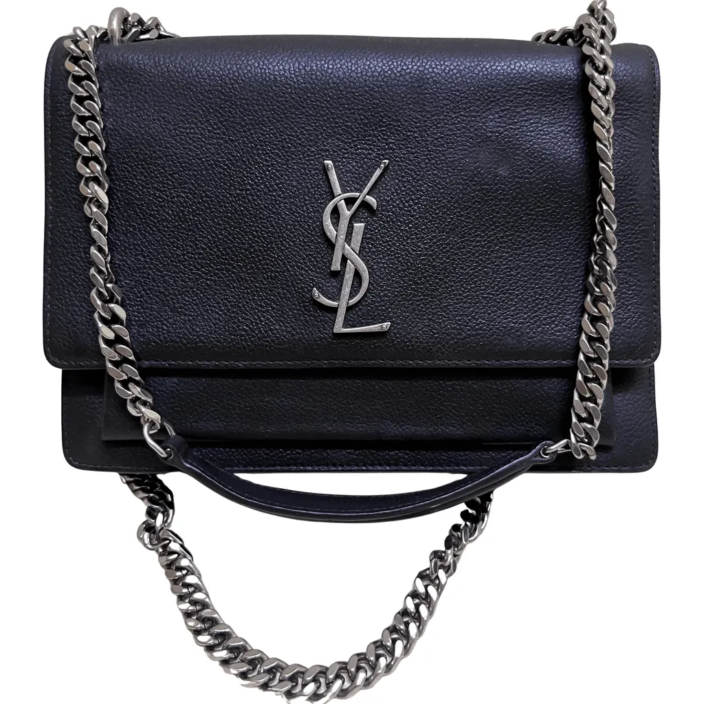 Saint Laurent Sunset Black Leather Very good - Front View