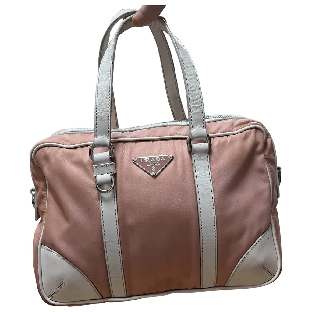 Prada Tessuto Mini Boston Brown Very good - Front View
