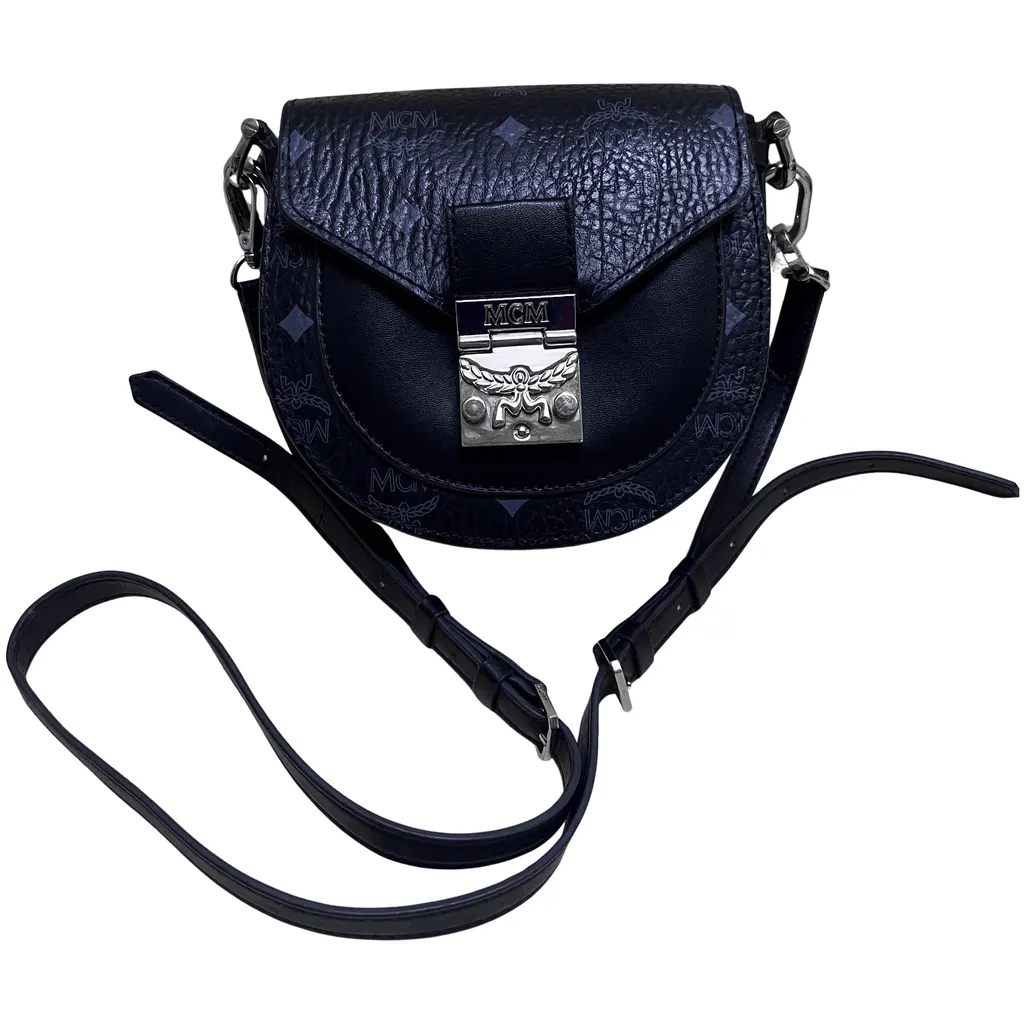 MCM Patricia Black Leather Very good - Front View