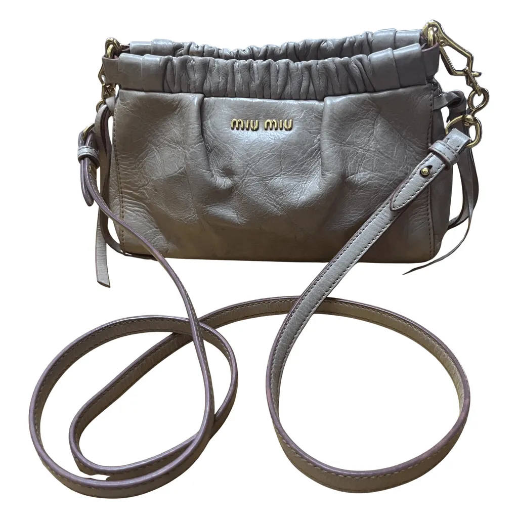 Miu Miu Vitello Lux Pink Leather Very good - Front View