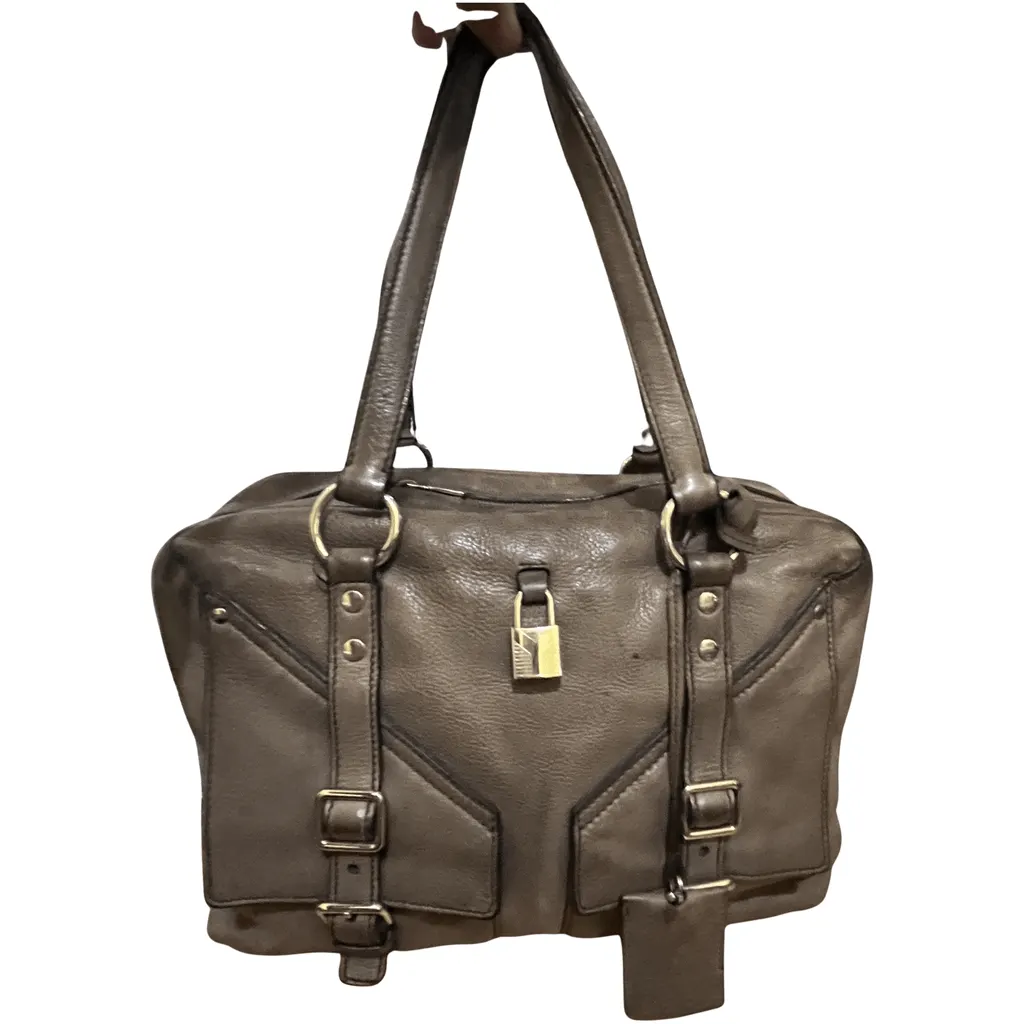 Saint Laurent Rive Gauche Brown Leather Very good - Front View