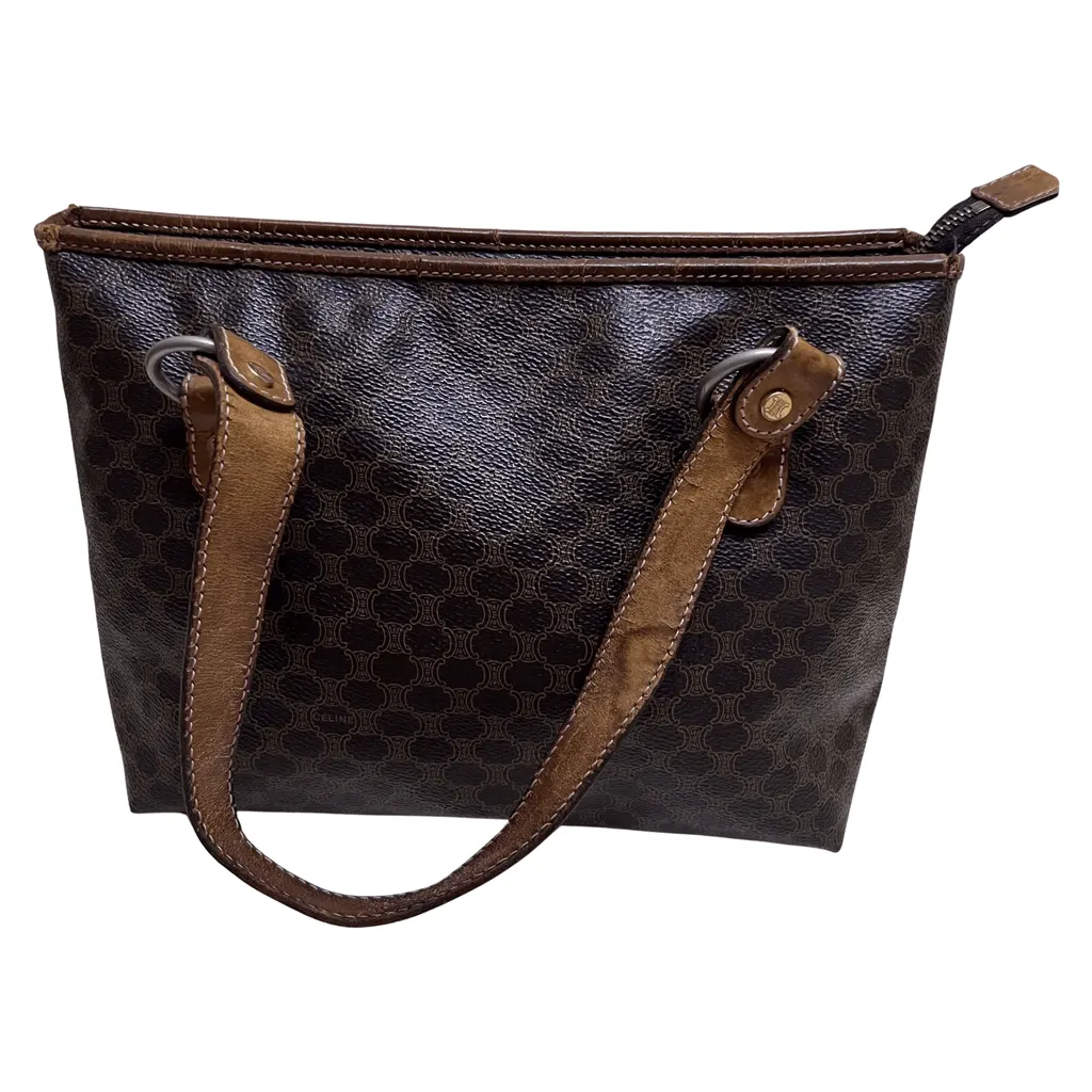 Celine Macadam Black Leather Good - Front View