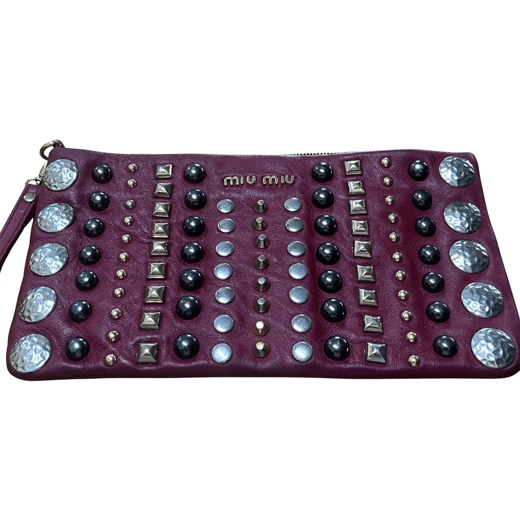 Miu Miu Studded Red Very good - Front View