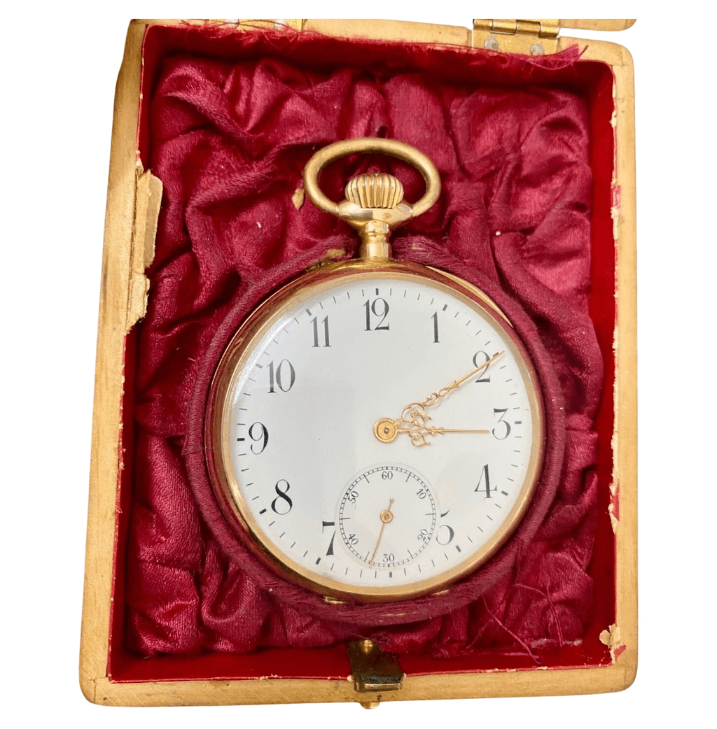 Unsigned / متعددة Pocket Watch Remontoir 18k