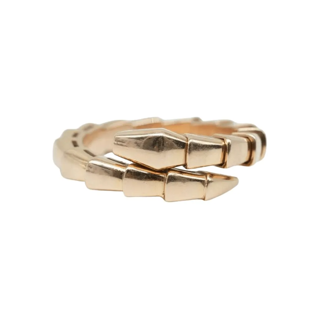 Bvlgari Ring 18K Pink Gold 5.5 M Size 7R3PMM 6.45g 1231VI Gold Rose Gold Good - Front View