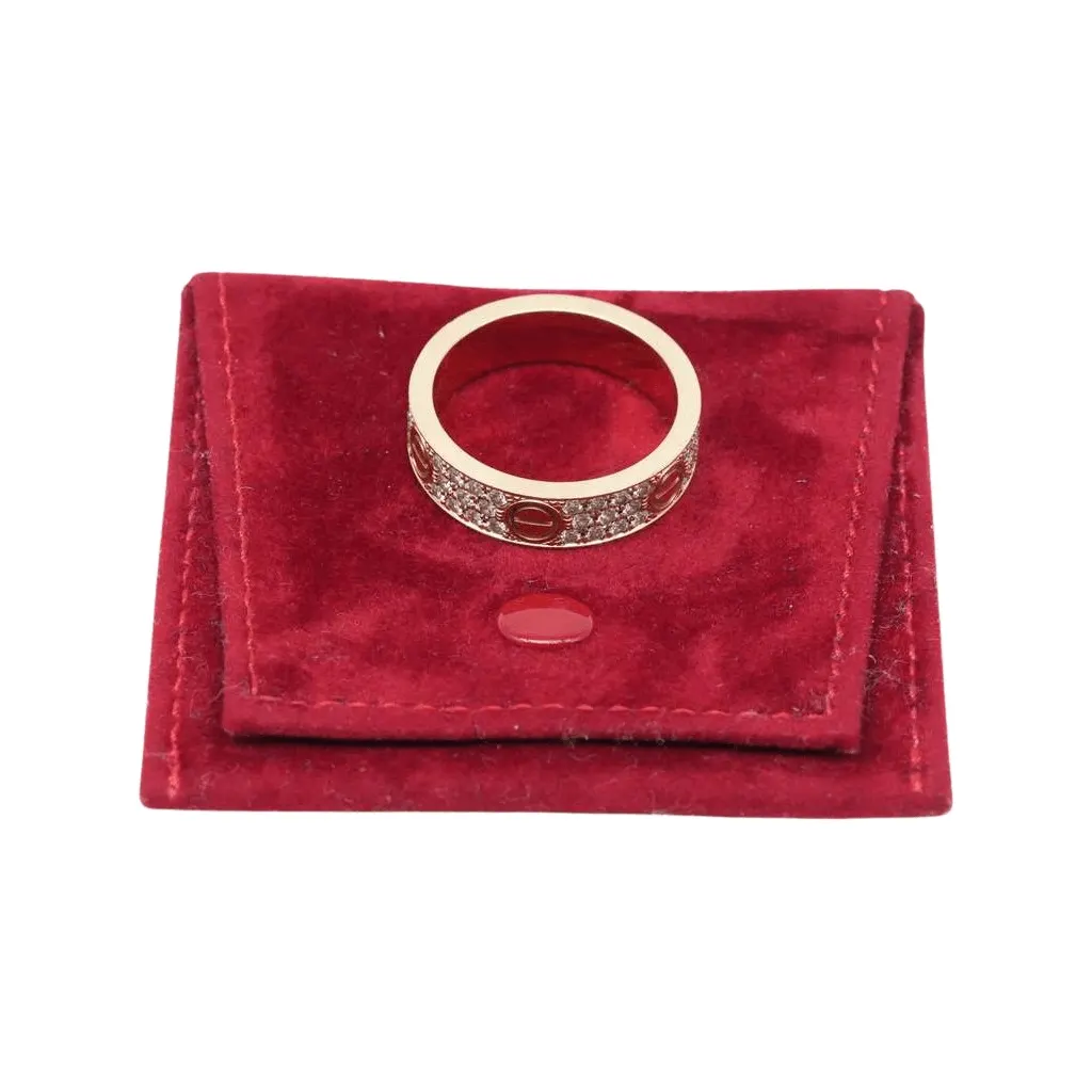 Cartier Love Ring 18K Yellow Gold with Diamond YEP977 Size:68 12.73 g Gold Good - Front View