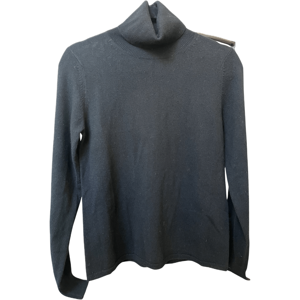 Max Mara Black Virgin Wool Turtleneck