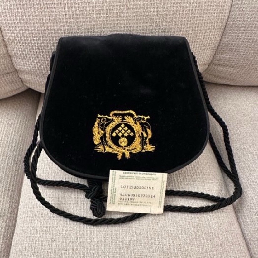 Bottega Veneta Vintage Black Velvet Shoulderbag - 3