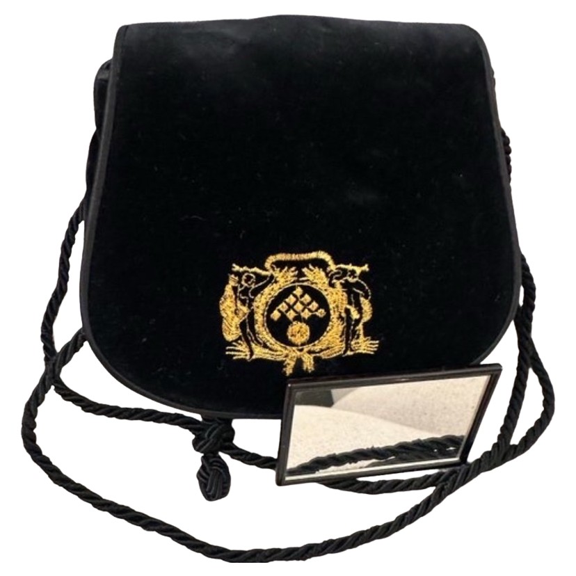 Bottega Veneta Vintage Black Velvet Shoulderbag